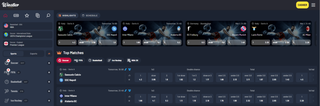 Winstler Betting Section