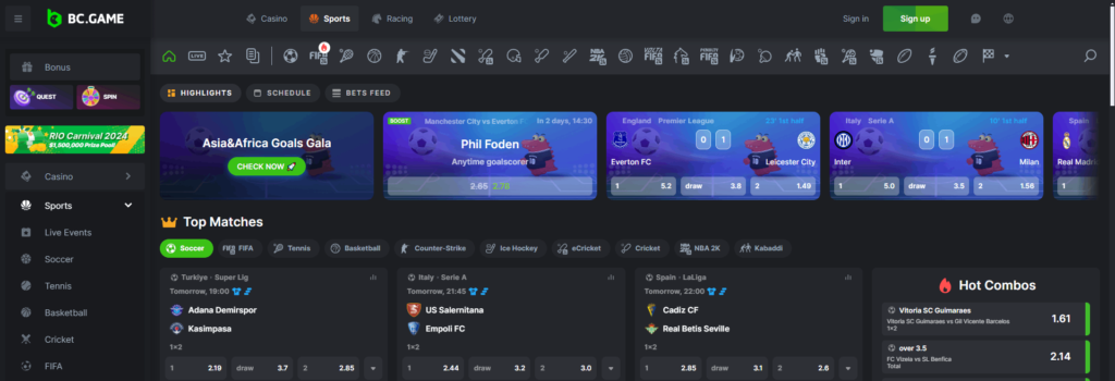 BC Game Online Sportsbook