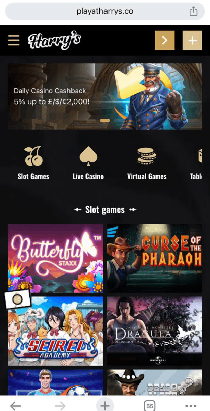 Harry’s Mobile Casino