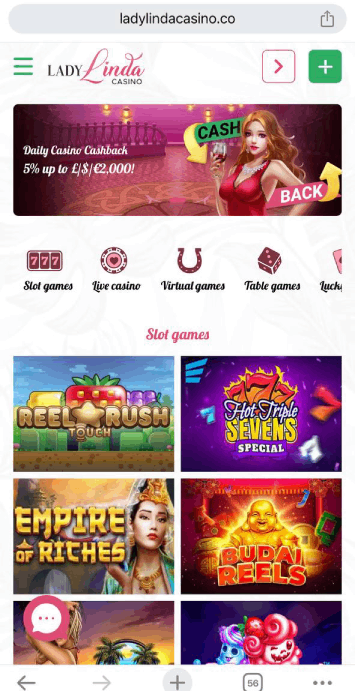 Lady Linda Mobile Site