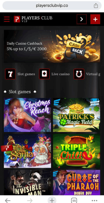 Players Club VIP Mobile Gaming