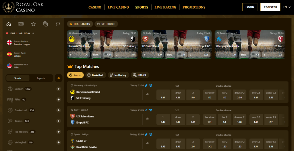Royal Oak Online Sportsbook