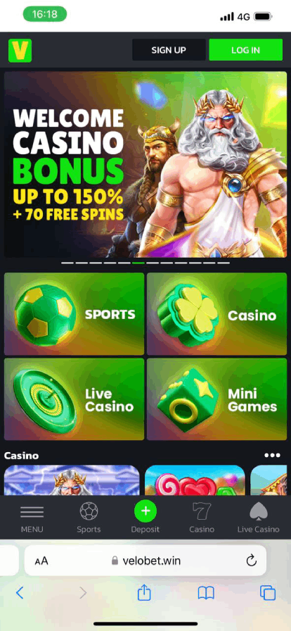 Velobet Mobile Casino