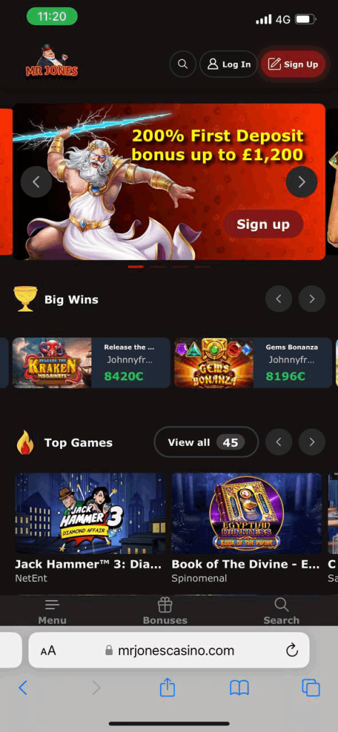 Mr Jones Casino Mobile 