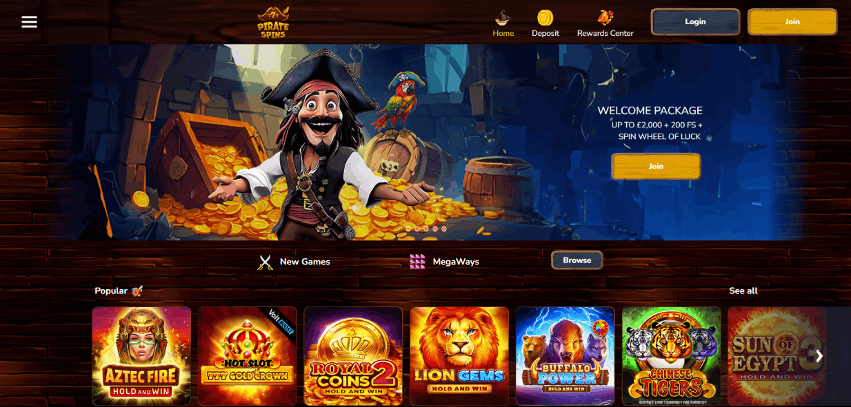 Pirate Spins Casino Main