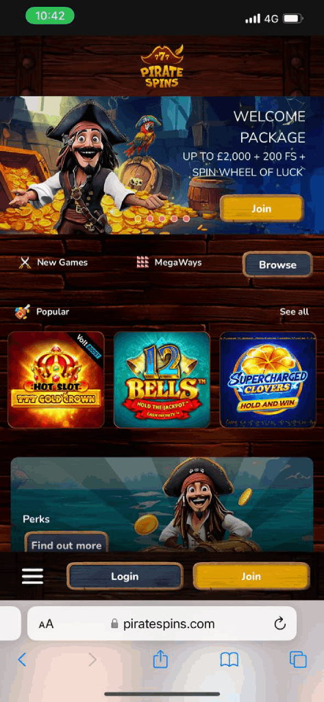 Pirate Spins Casino Mobile