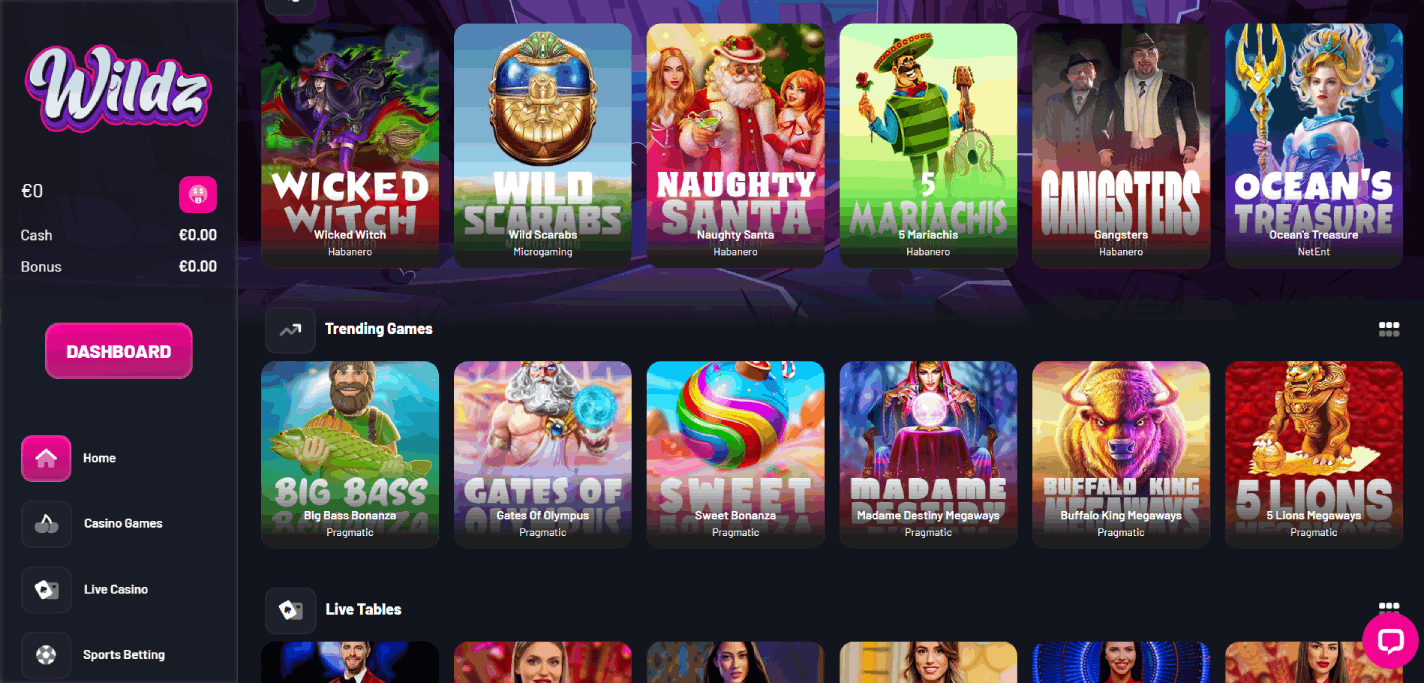 Wildz Casino Main
