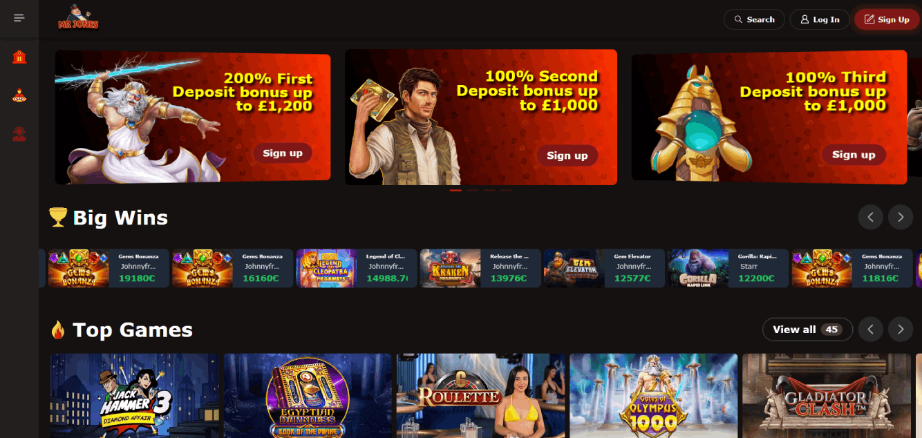 Mr Jones Casino Main