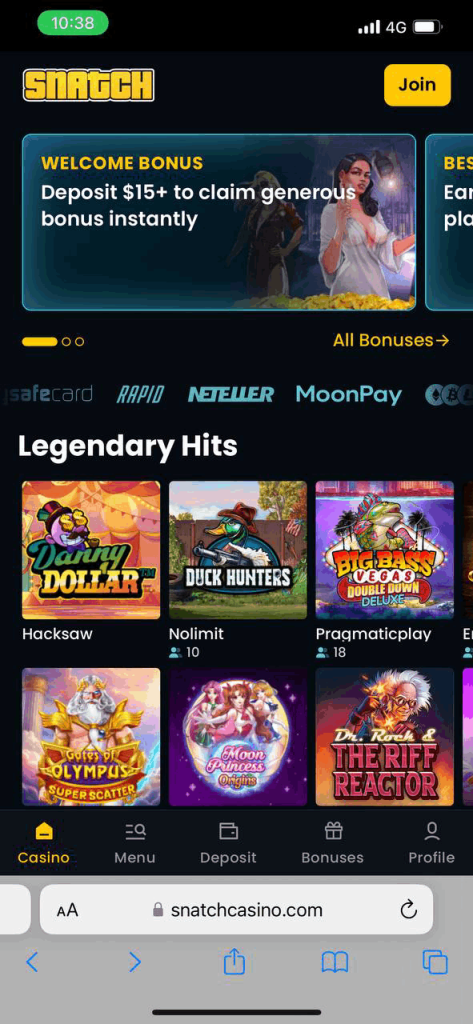Snatch Mobile Casino