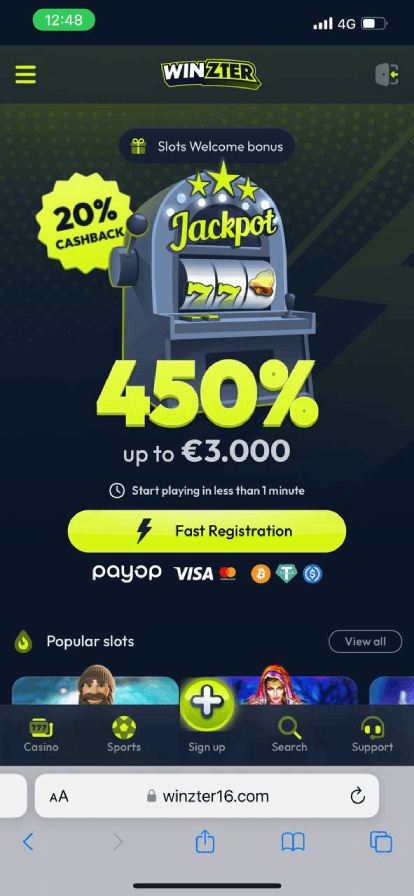 Winzter Mobile Casino