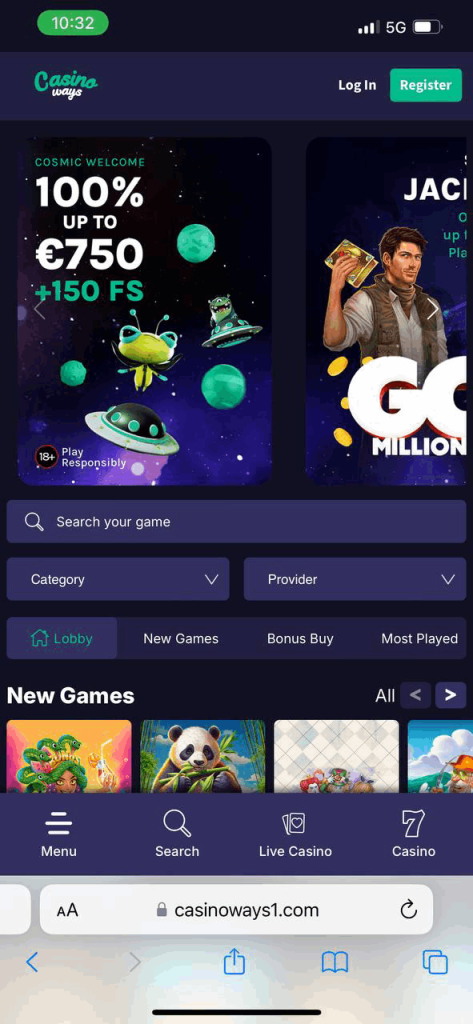 Casinoways Mobile Experience for UK Players