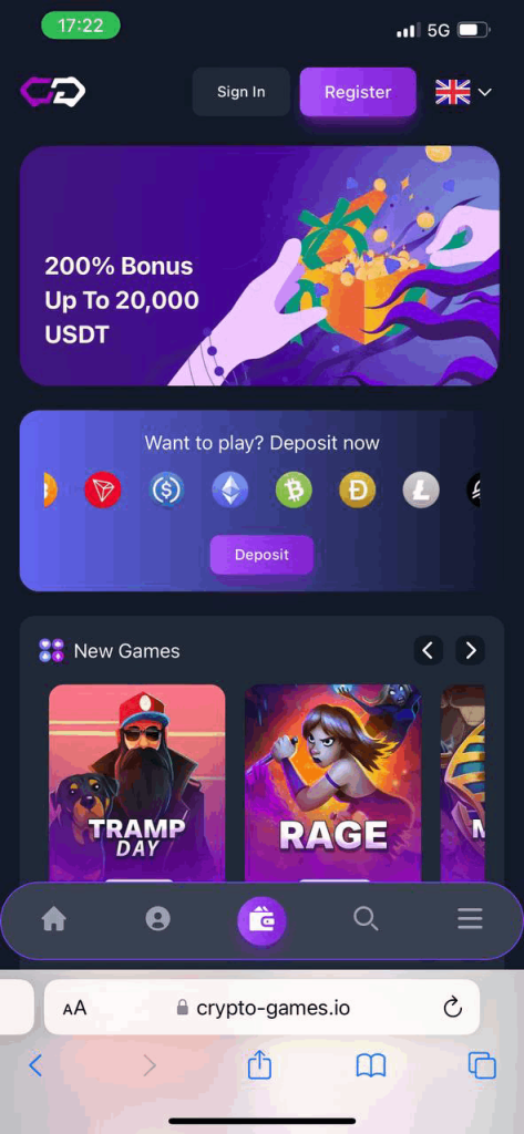 Crypto Games Mobile Casino