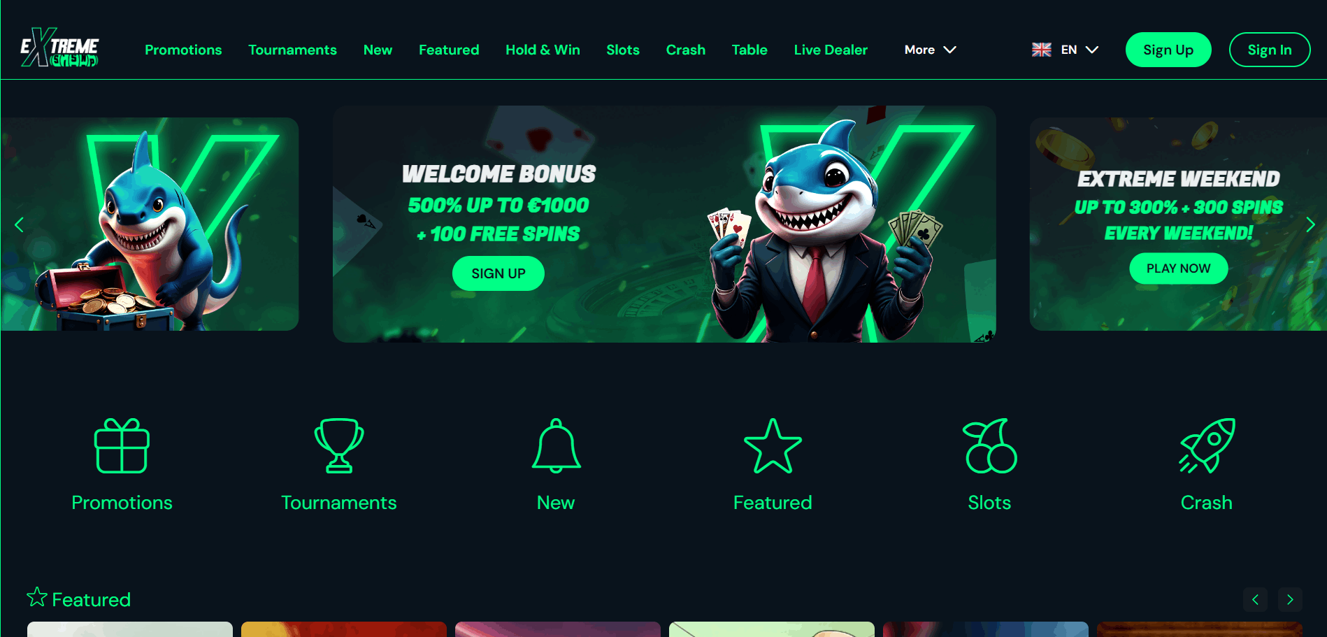 Extreme Spins Casino Main