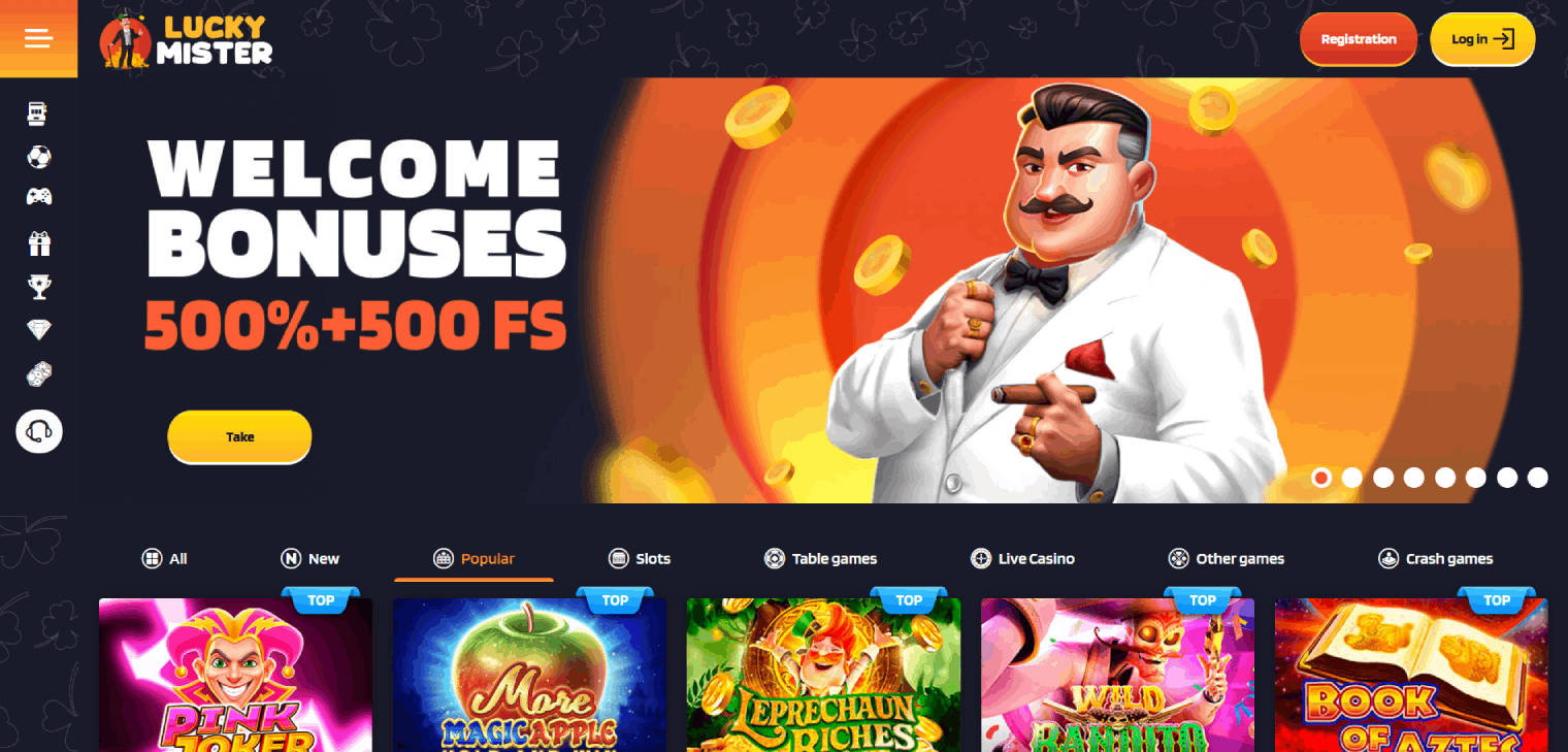 Lucky Mister Casino Main