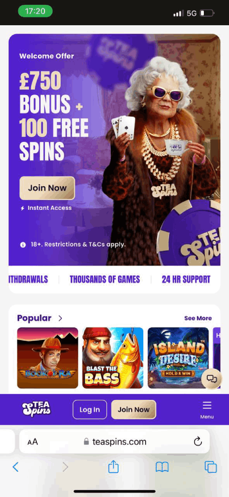 Tea Spins Mobile Casino