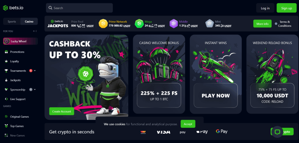 Betsio - no registration casino