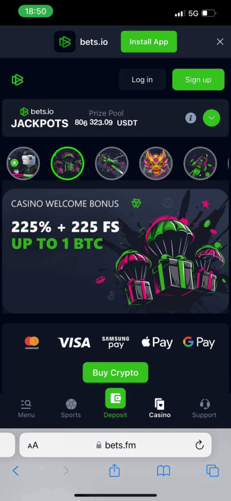 Betsio BTC Mobile Casino