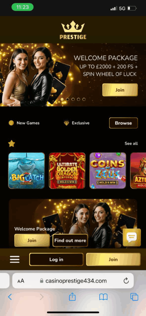 Casino Prestige Mobile Experience