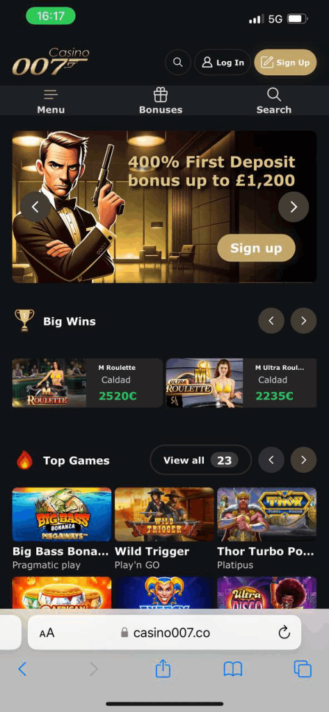 007 Casino Mobile Casino