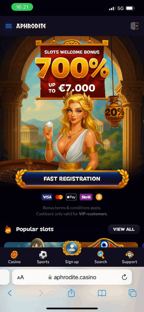 Aphrodite Casino Mobile