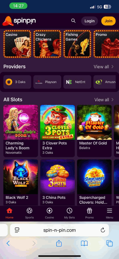 Spinpin Mobile Casino