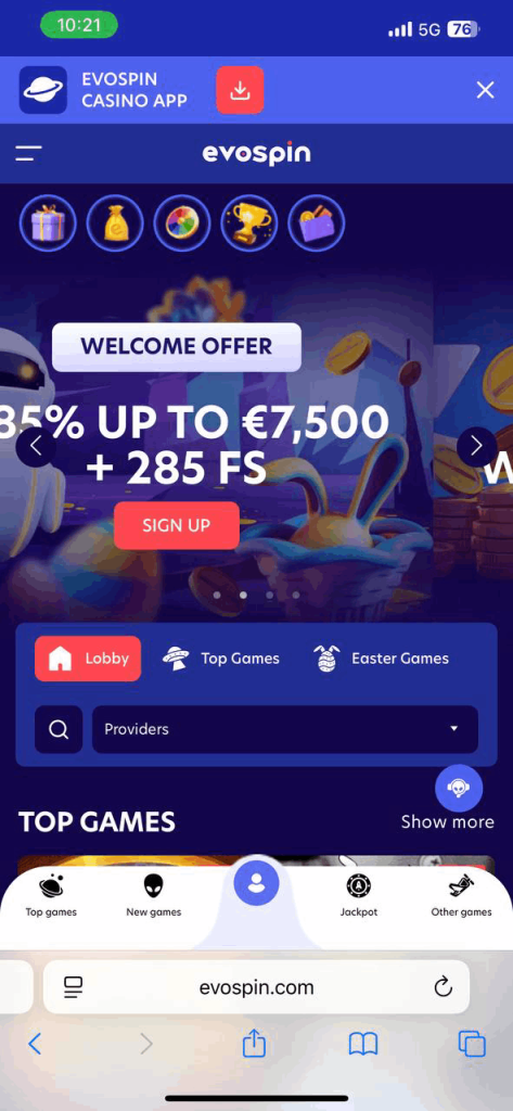 Evospin Mobile Casino