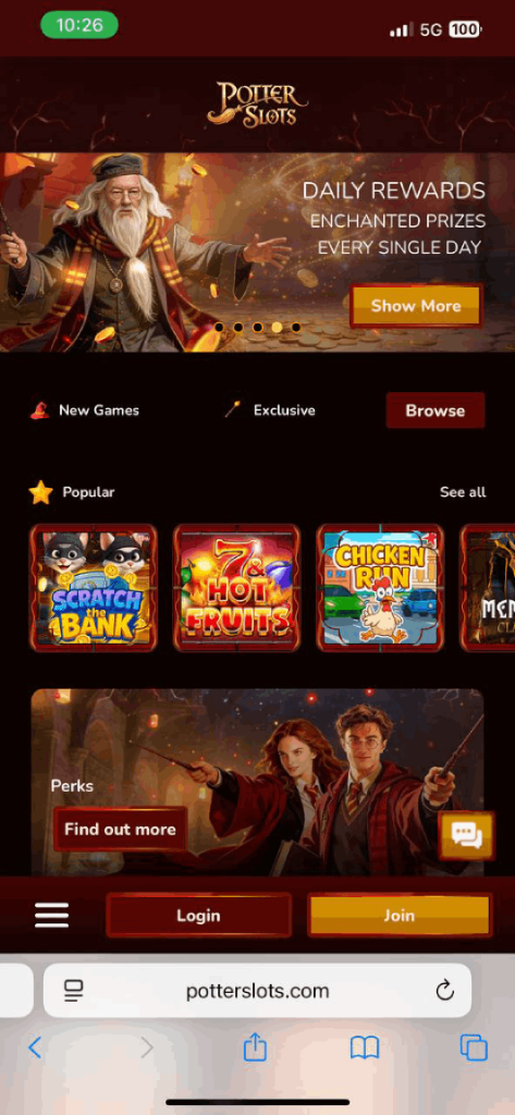 PotterSlots Mobile Casino