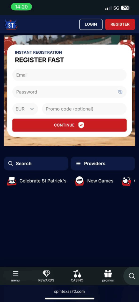 SpinTexas Mobile Casino