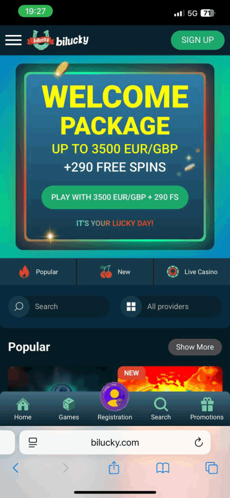 Bilucky Mobile Experience