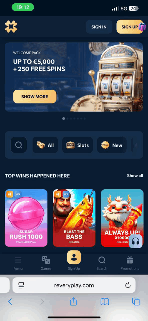 ReveryPlay Mobile Casino