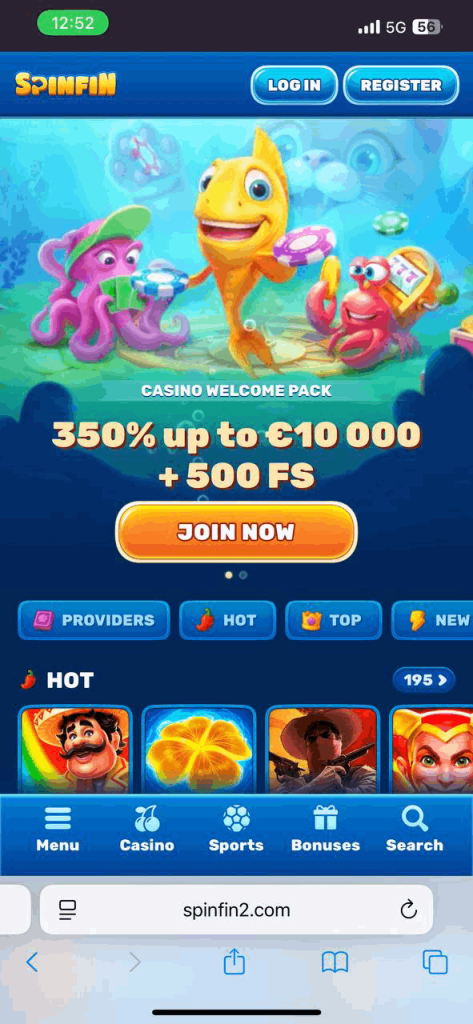 SpinFin Mobile Casino