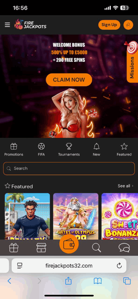 FireJackpots Mobile Casino