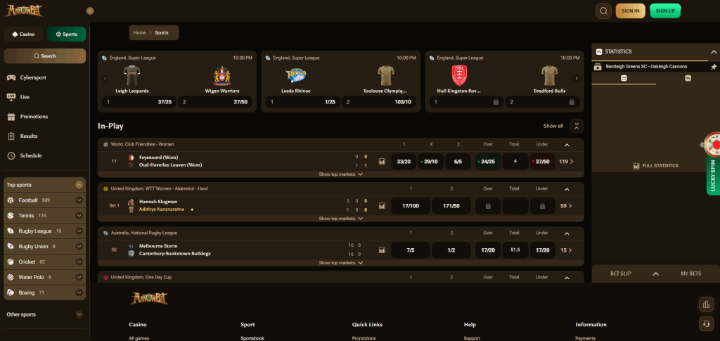 Amunbet Betting Section